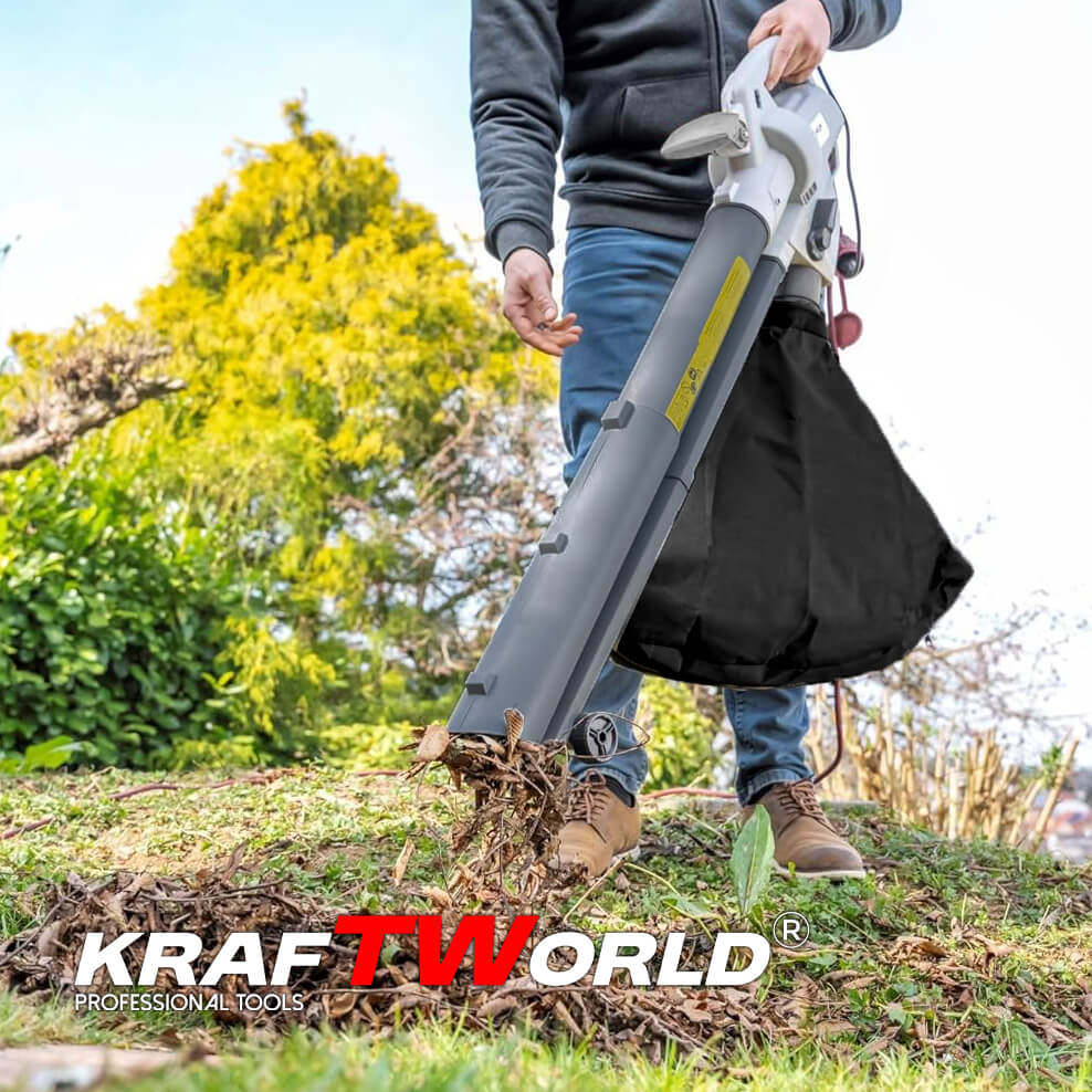 Електрически листосъбирач KraftWorld 3000W – Издухване, Засмукване, Раздробяване ИНСТРУМЕНТИ Електрически листосъбирач KraftWorld 3000W – Издухване, Засмукване, Раздробяване - Image 5